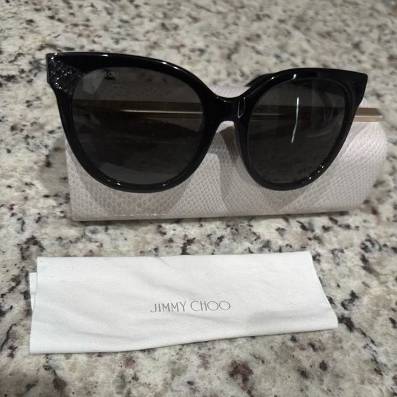 Jimmy Choo Elegant Black sparkle ✨ Sunglasses - Picture 5 of 16